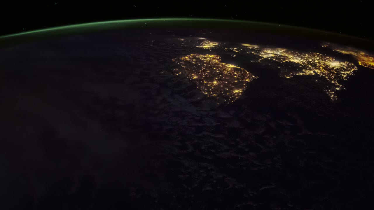 Europe Night, an Aerial film shown full frame