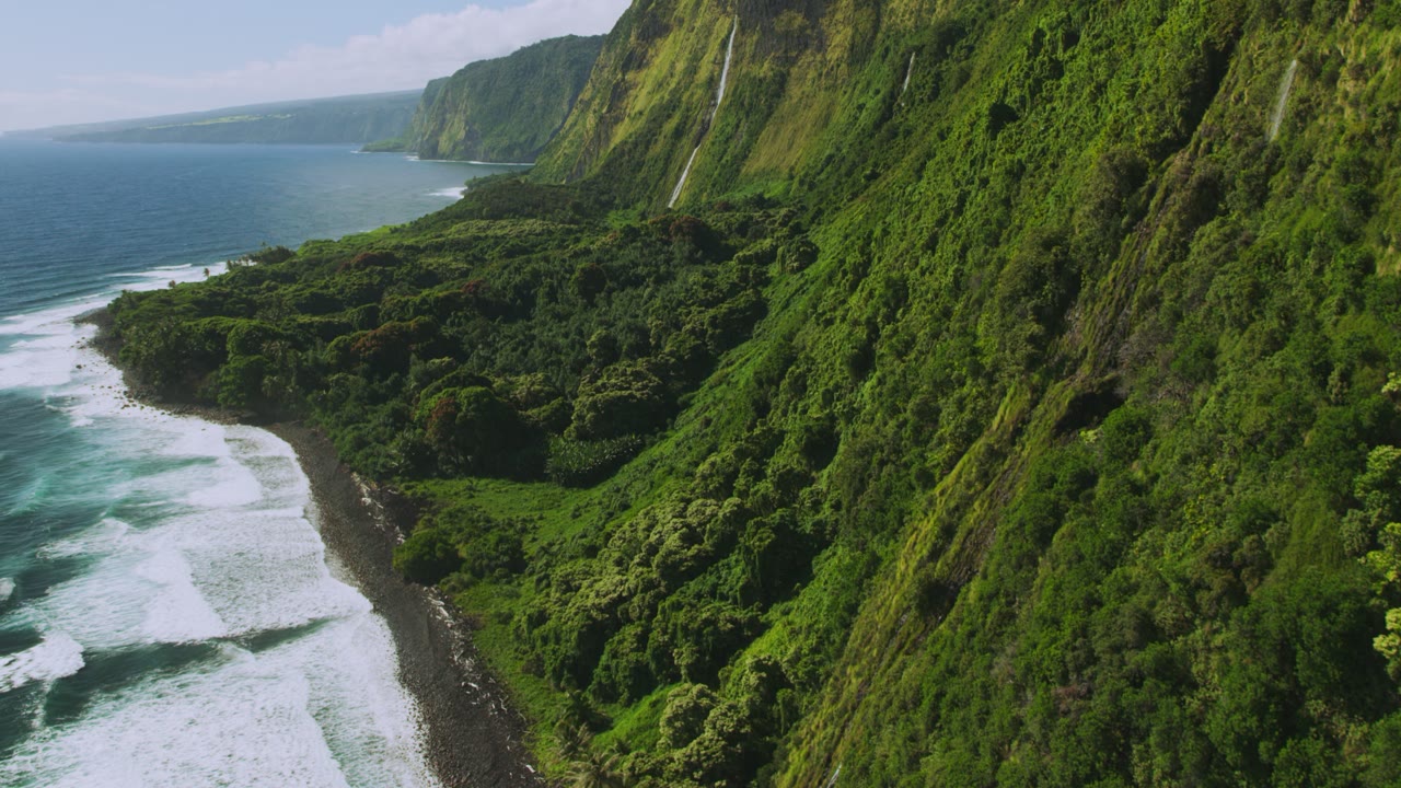 Hawaii Coastline, an Aerial film shown full frame