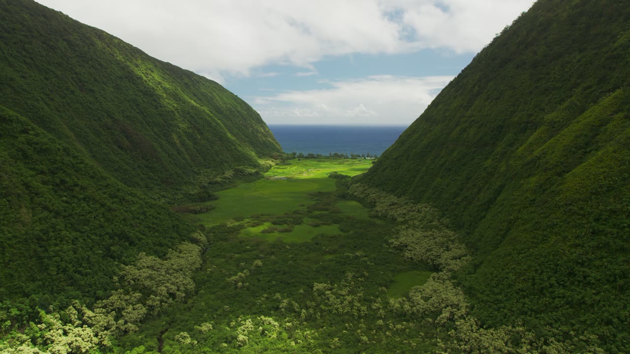 Hawaii Valley, an Aerial film shown full frame