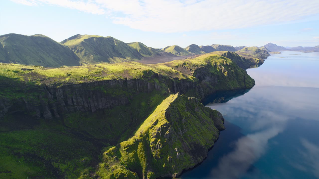 Iceland Coast, an Aerial film shown full frame