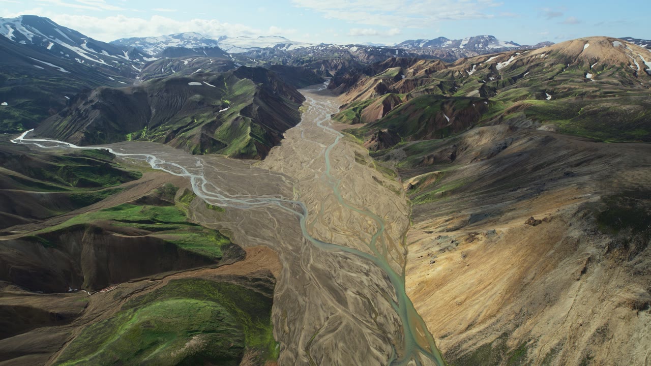 Iceland Fjord, an Aerial film shown full frame