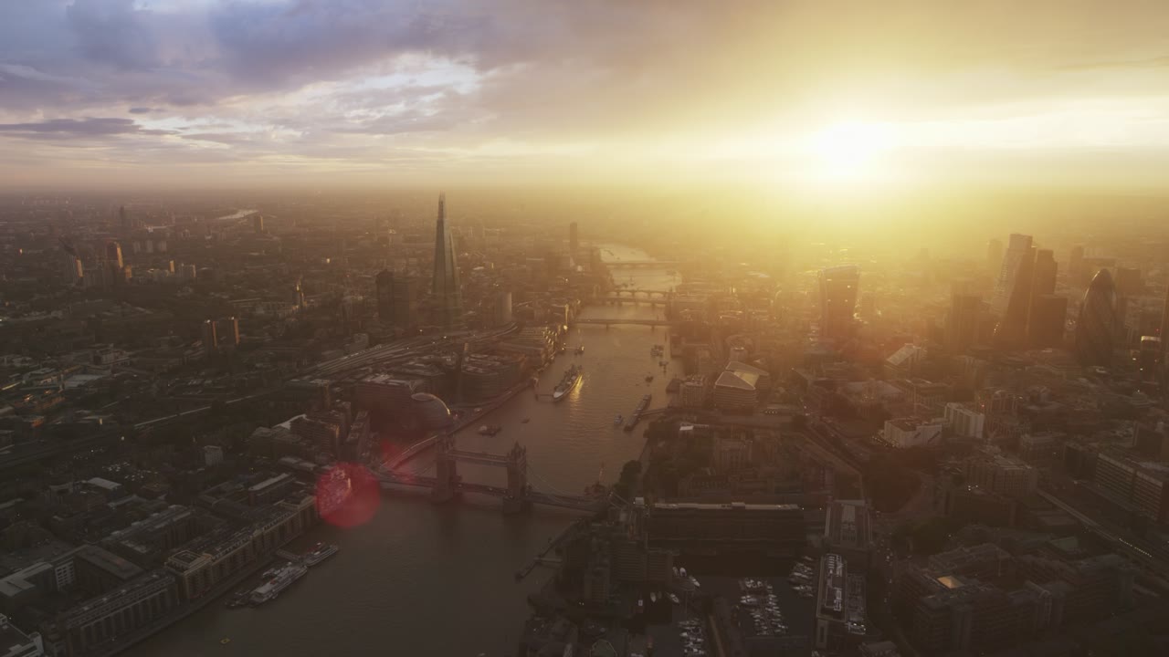 London Evening, an Aerial film shown full frame