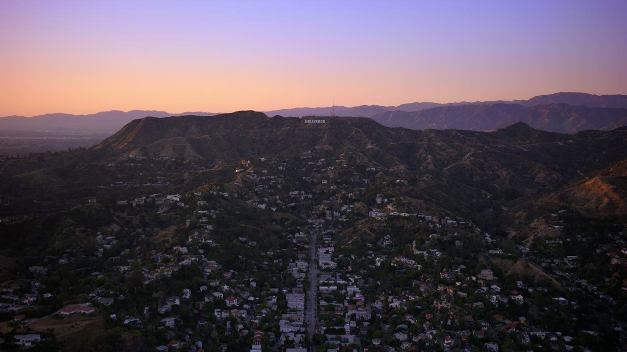 Los Angeles Hills, an Aerial film shown full frame