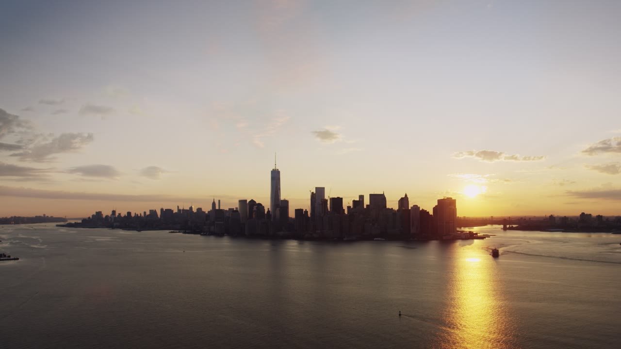 New York Skyline, an Aerial film shown full frame