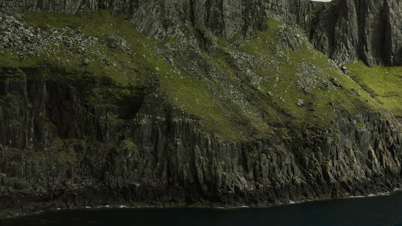 Scotland Coast, an Aerial film shown full frame