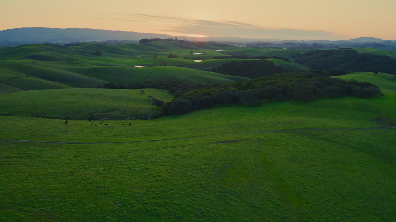 Sonoma Evening, an Aerial film shown full frame