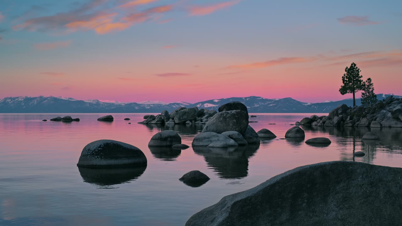 Tahoe Morning, an Aerial film shown full frame