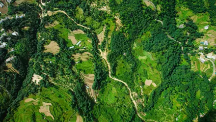 Ghansali from Above Aerial wallpaper