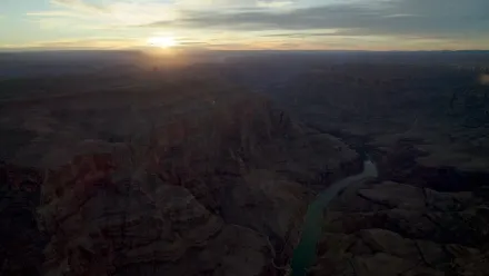 Grand Canyon Sunset Aerial wallpaper