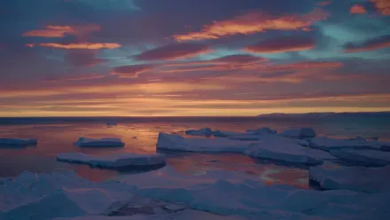 Greenland Evening Aerial wallpaper