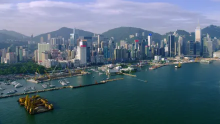 Hong Kong Harbor Aerial wallpaper