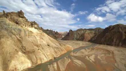 Iceland Riverbed Aerial wallpaper
