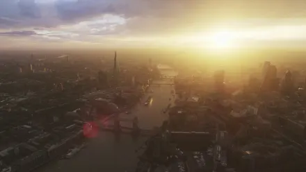 London Evening Aerial wallpaper