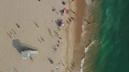 Los Angeles Beach Aerial wallpaper