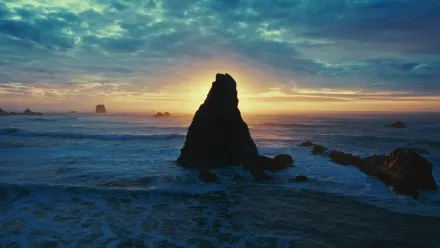 Oregon Sunset Aerial wallpaper
