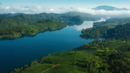 Reservoir Day Aerial wallpaper