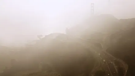 San Francisco Fog Aerial wallpaper