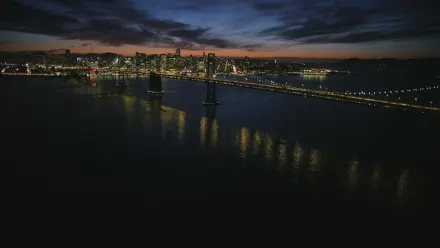 San Francisco Night Aerial wallpaper