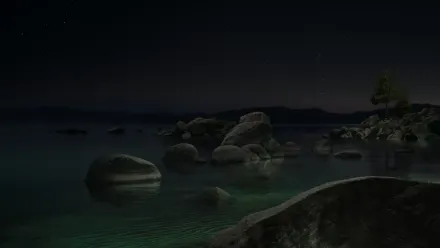 Tahoe Night Aerial wallpaper