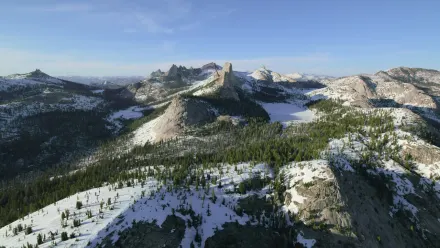 Yosemite Snow Caps Aerial wallpaper