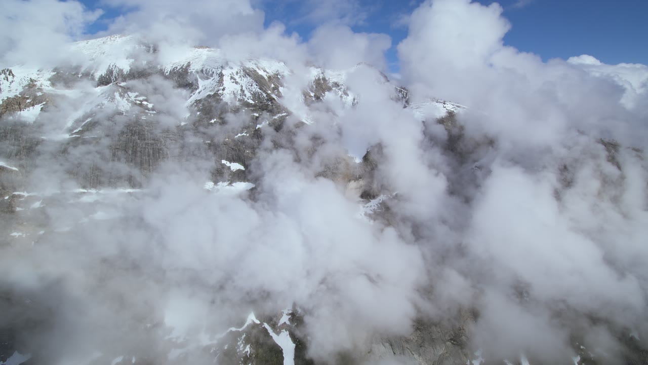 Yosemite Clouds, an Aerial film shown full frame