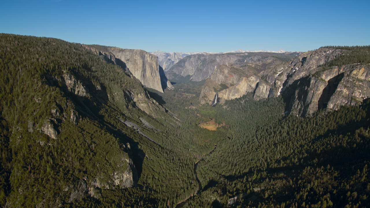 Yosemite Valley, an Aerial film shown full frame